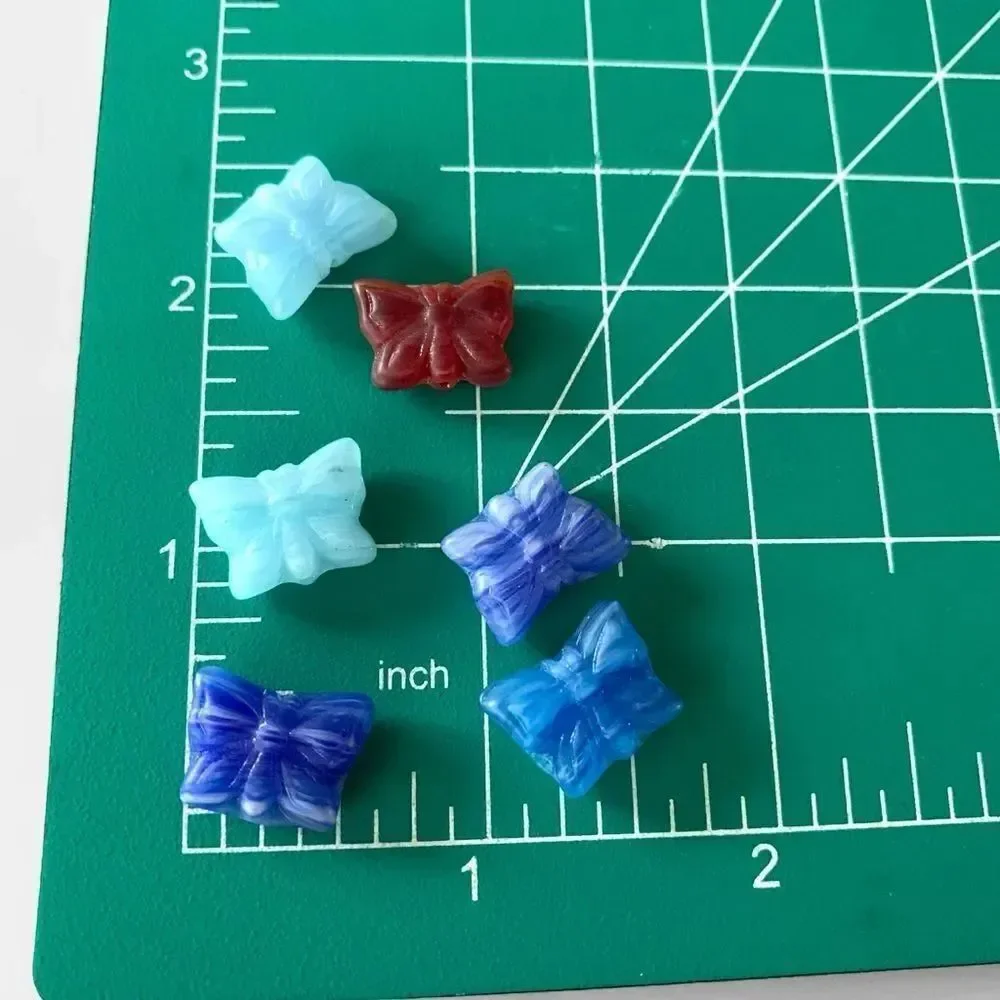 100pc. Czech Glass Butterfly Beads